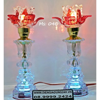 ĐÈN THỜ PHA LÊ  CAO CẤP 040 (33.5cm) 1 CẶP