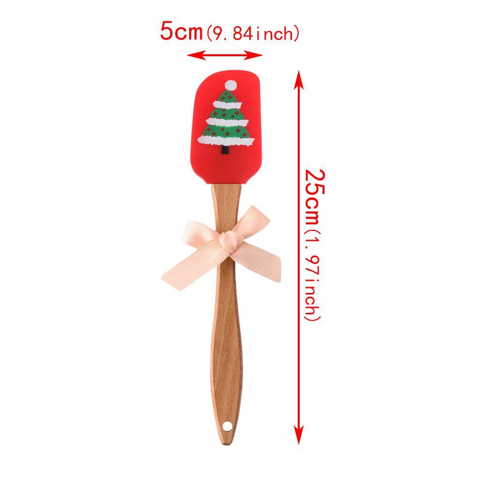 Dụng Cụ Trộn Bột Làm Bánh Bằng Silicone Họa Tiết Giáng Sinh