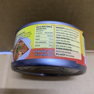 [170g][Bò Hầm Đậu] Hộp Thịt Chay Ăn Liền Vissan