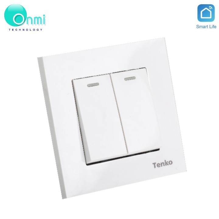 Bán sỉ- Công tắc 2 nút âm tường nhiều mặt chống giật - Chống xước cao cấp Tenko chính hãng ONMI.VN  thời thượng.