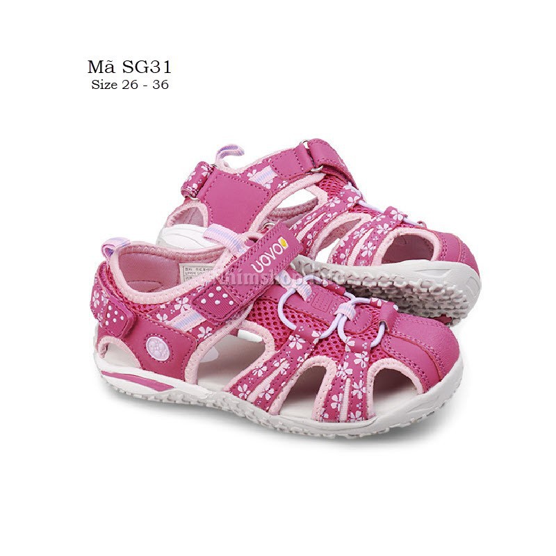 Dép rọ sandal thời trang trẻ em UOVO LIMIBABY xuất Ý phong cách thể thao cho bé gái 3,4,5,6,7,8,9,10,11,12 tuổi SG32