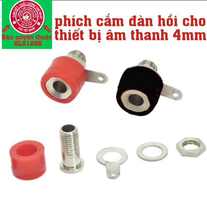 Phích cắm đàn hồi thiết bị âm thanh 4mm