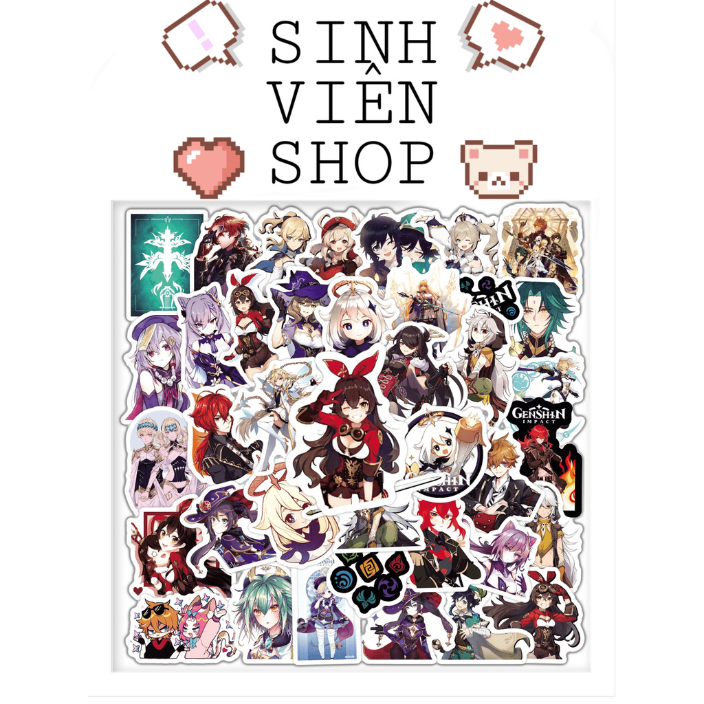 Stickers game Genshin Impact 50 miếng