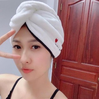 Khăn Quấn Lau Khô Tóc Ủ Tóc Siêu Thấm Hút [Hàng Chính Hãng]