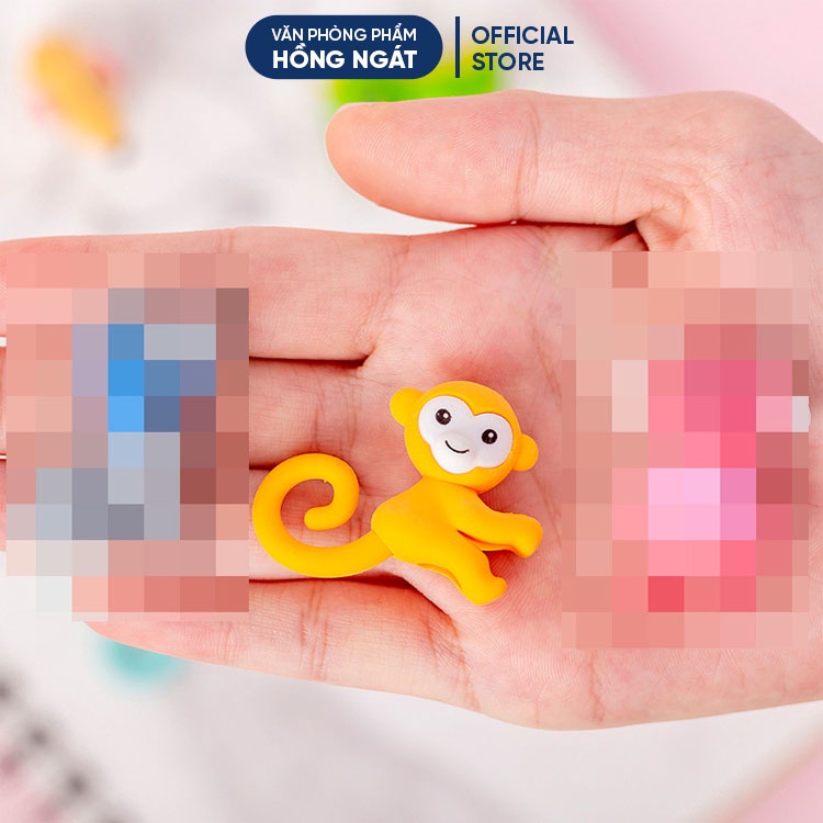 Tẩy bút chì khỉ đuôi dài, đồ dùng học tập dễ thương gôm tẩy cute giá rẻ làm quà tặng học sinh văn phòng phẩm T39
