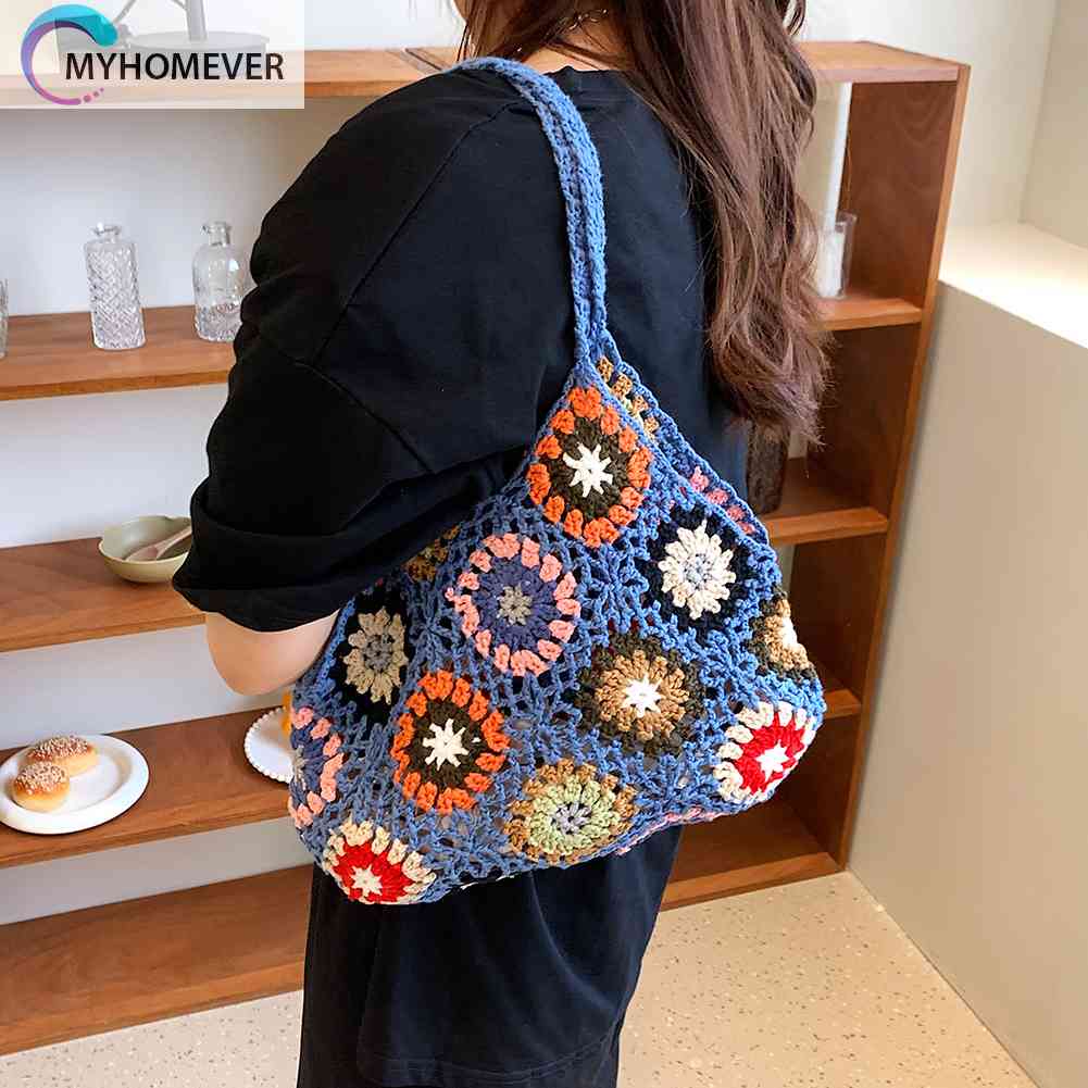 Túi Xách Đan Móc Phong Cách Bohomian Cho Nữ