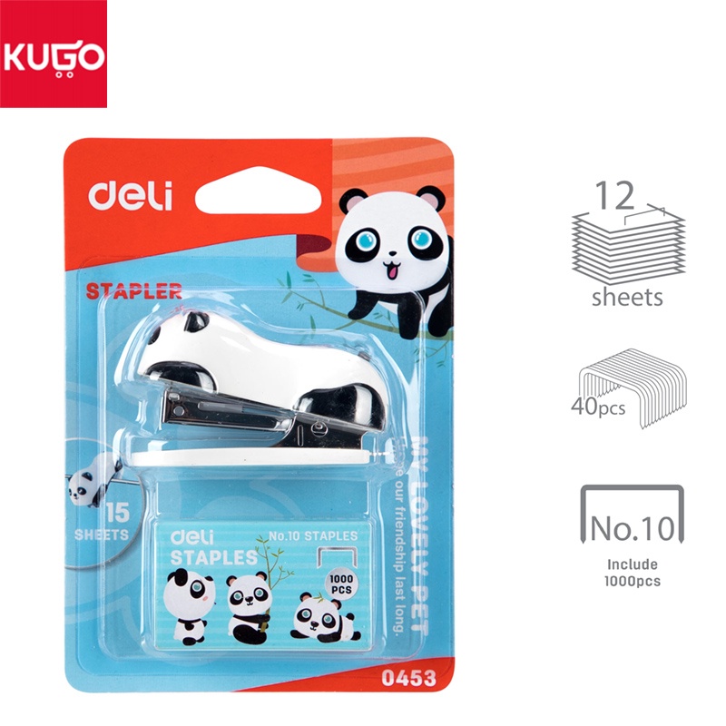 Đồ Bấm Ghim Mini Hình Gấu Trúc Xinh Xắn