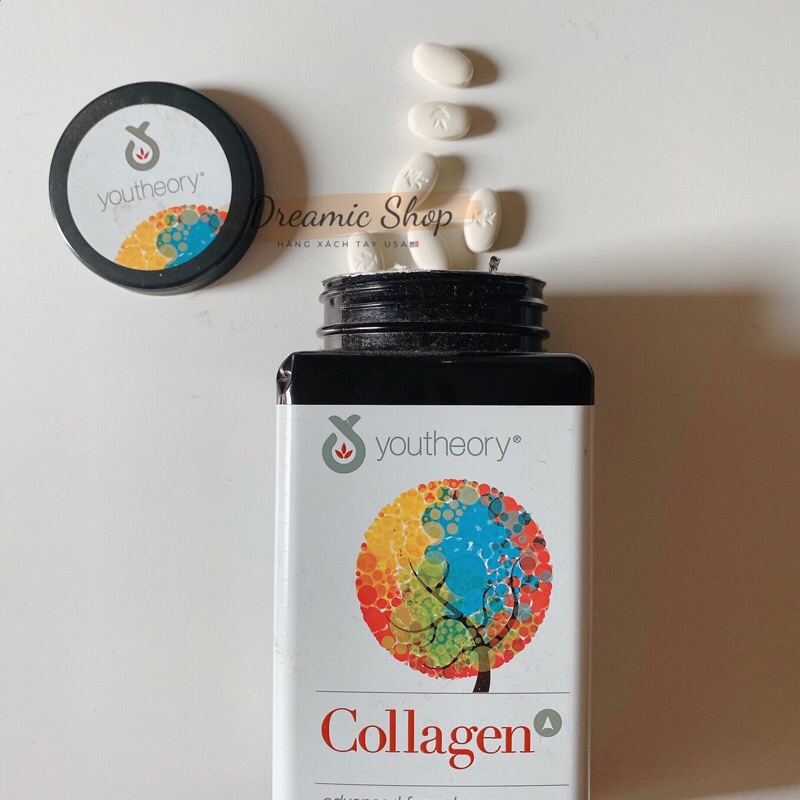Viên Uống Youtheory Collagen Advanced 390 Viên collagen Type 1,2&3 - Mẫu mới