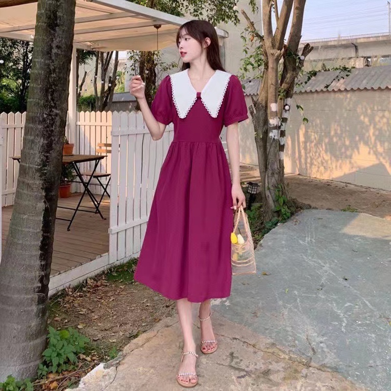 Đầm dài IELGY cổ búp bê ngọt ngào thời trang mùa hè cho nữ