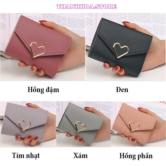 Ví nữ cầm tay mini dễ thương thời trang cute da cao cấp nhỏ gọn nhiều ngăn giá rẻ