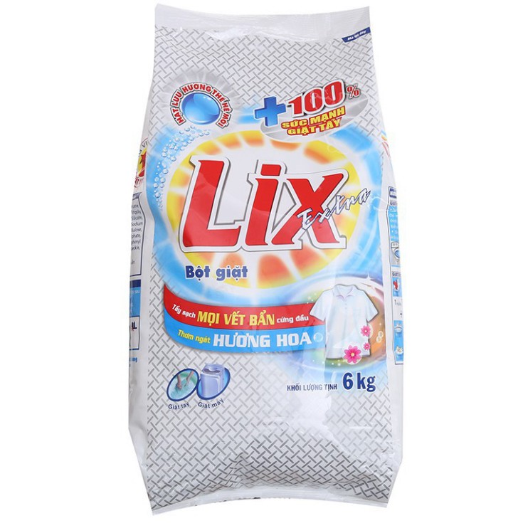 ( htt01) mila  [HOT]Bột giặt Lix Extra 6KG / 5.5 KG TIẾT KIỆM CÔNG NGHỆ MỚI