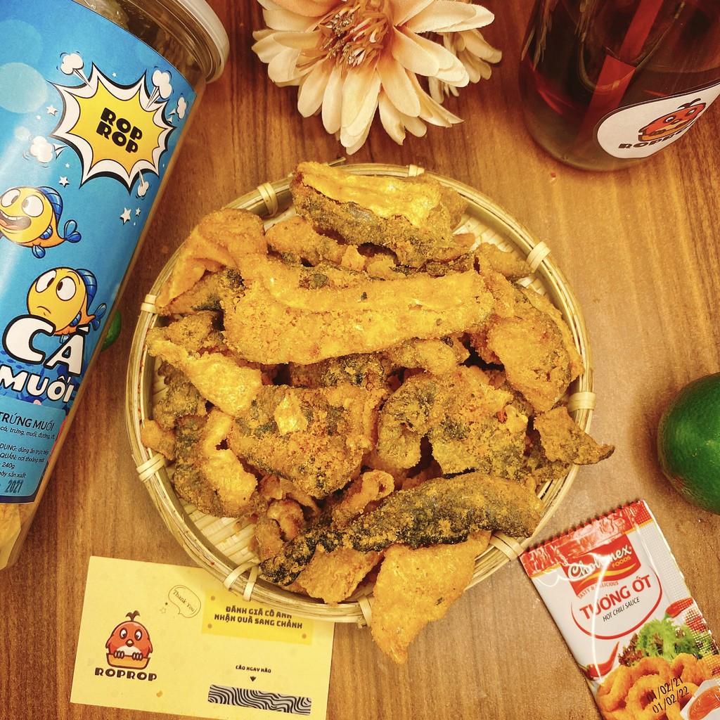 Da Cá Trứng Muối Sấy Giòn Roprop Hũ Pet 250g