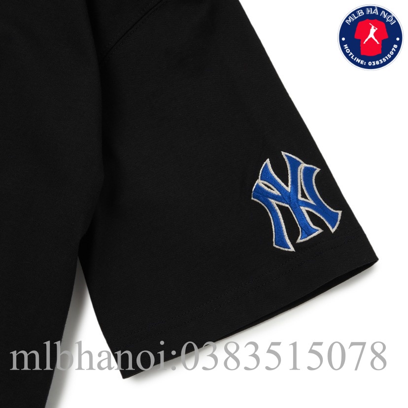Áo MLB tay ngắn nam nữ phối chữ New York Yankees trước ngực cam kết chính hãng