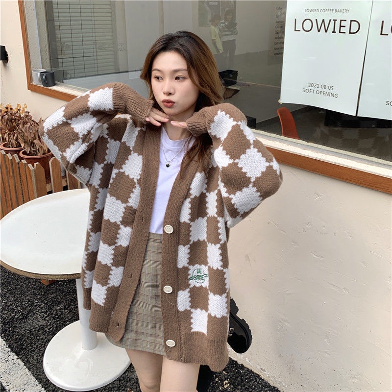 Áo Khoác Cardigan Dệt Kim Thời Trang Thu Đông Phong Cách Mới Dành Cho Nữ 2022