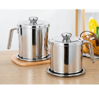 Ca lọc dầu inox 304 Bằng Thép Không Gỉ 11.3cm Bình đựng dầu bằng thép không gỉ 304 kèm lưới lọc