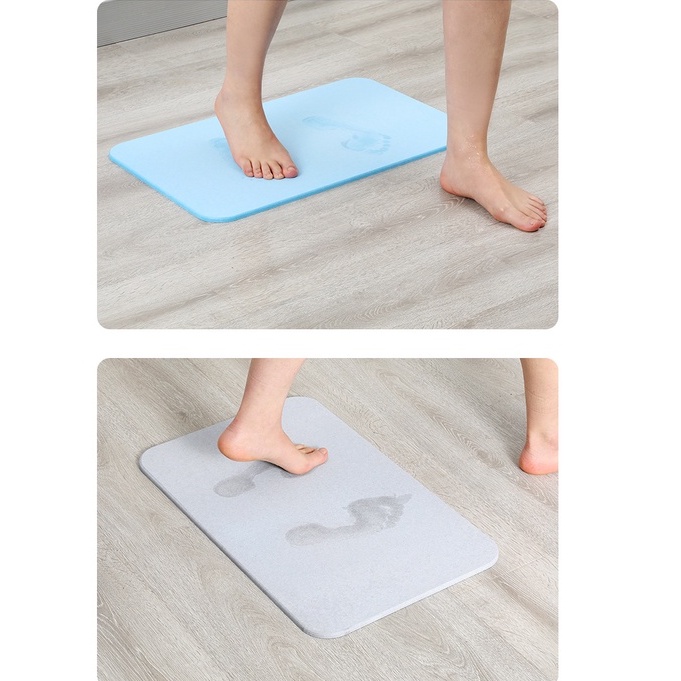 [Hàng mới về] Thảm Siêu Thấm Hút 35*45cm cao cấp tự Khô cực nhanh Êm dịu đôi bàn chân - thảm chùi chân - thảm đá thần kì