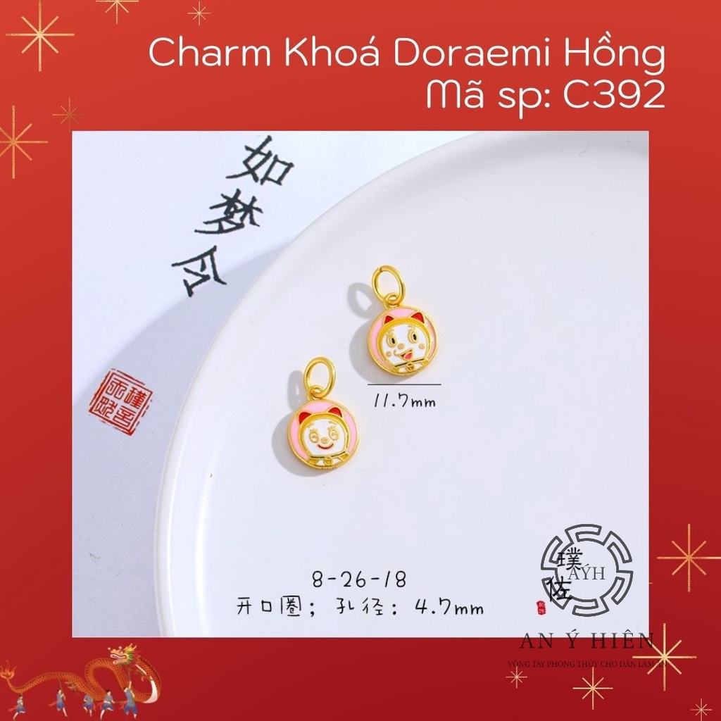 Charm Khóa Doraemi Hồng #C392 ( An Ý Hiên)