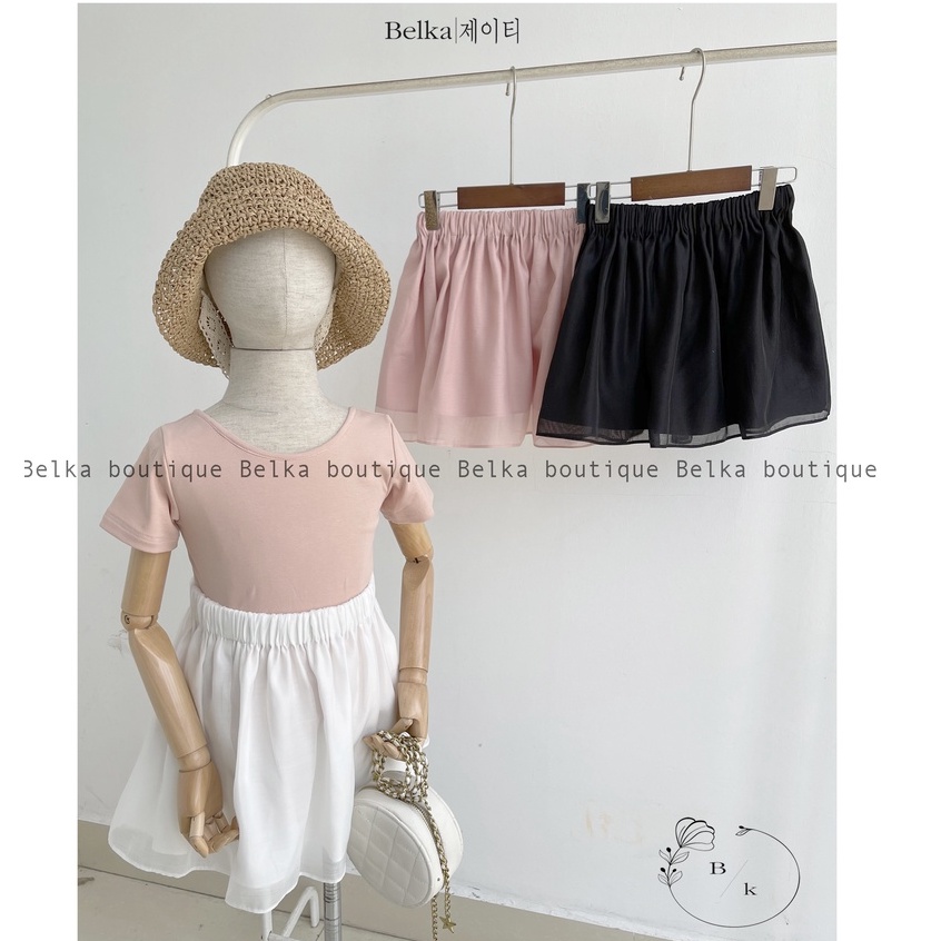 CHÂN VÁY BÉ GÁI BELKA DÁNG XOÈ CHẤT LIỆU VOAN KÍNH CAO CẤP