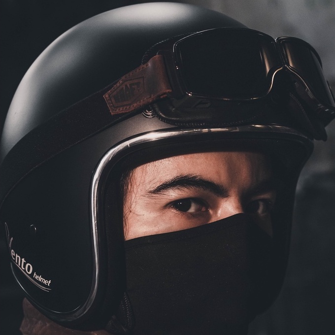 Nón Bảo Hiểm 3/4 - Vento - Black F