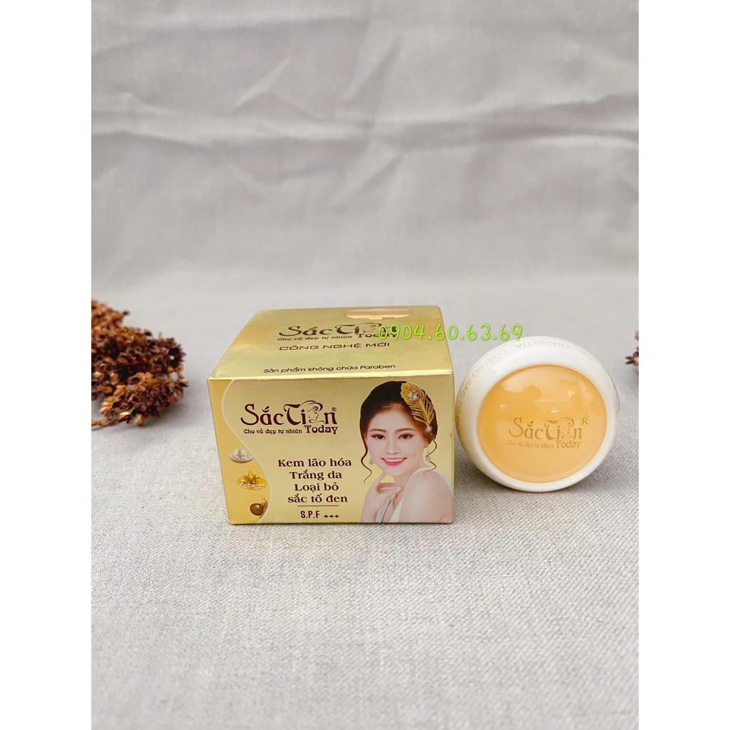 Kem SẮC TIÊN 8g Lao Hóa Trắng Da Loại Bo Sắc Tô Đen