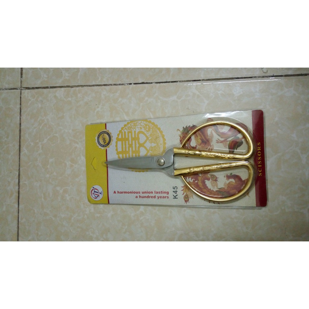 Kéo rồng vàng, sắc bén sang trọng (ảnh thật)