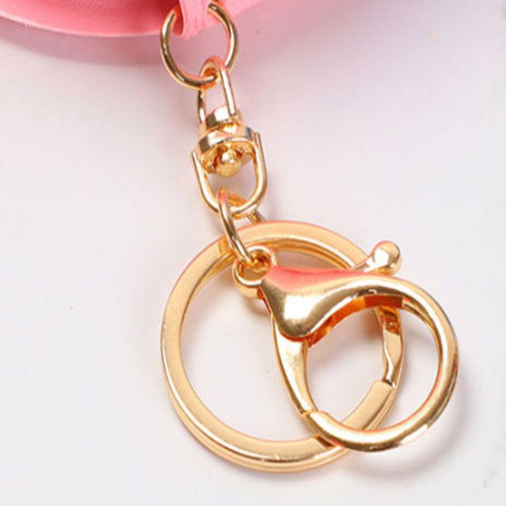 [Hàng mới về] Gương trang điểm bỏ túi bằng da PU kết cấu tốt chống bẩn 2 mặt hình tròn nhỏ có móc khóa cho du lịch