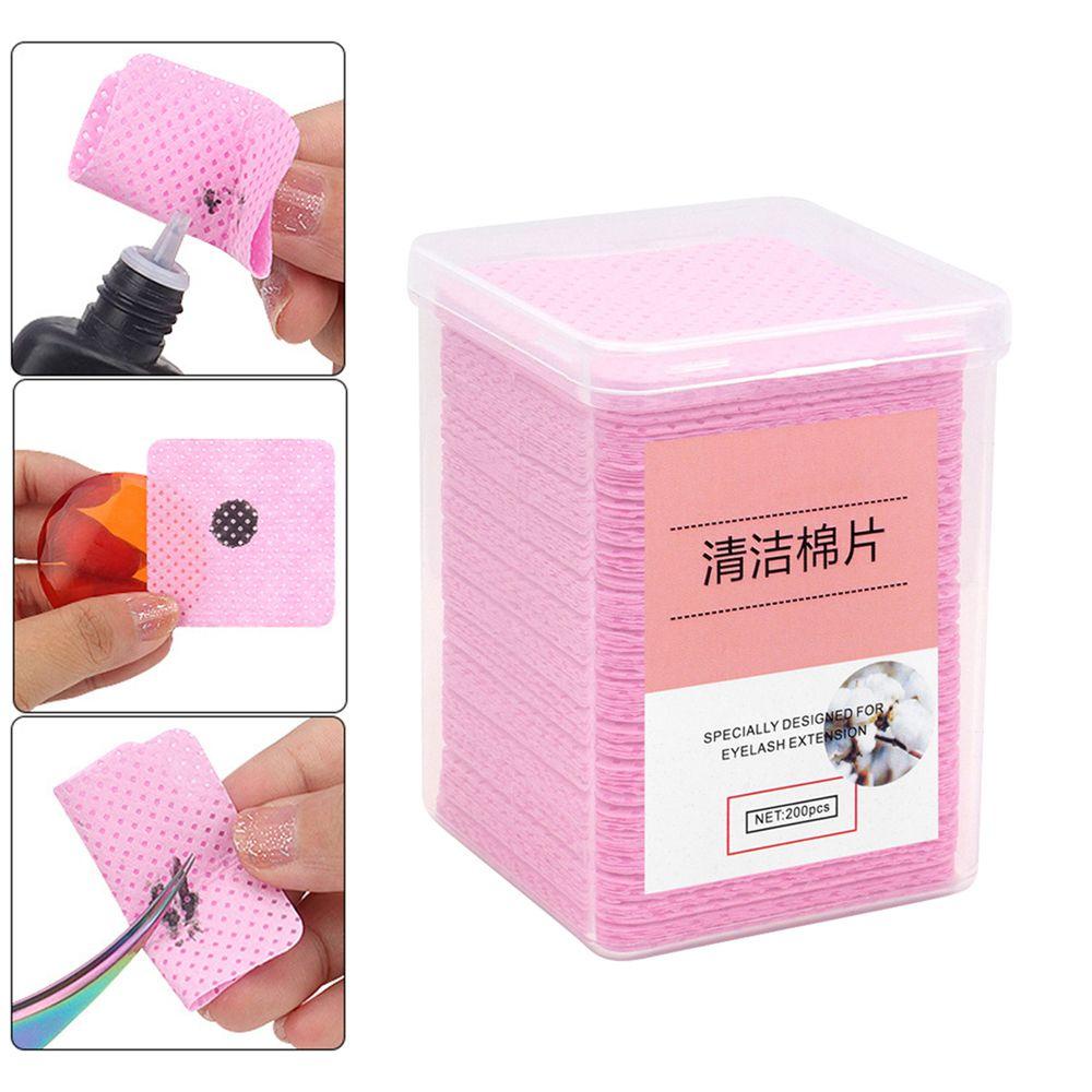 Hộp Khăn Giấy Cotton Tẩy Trang Lông Mi Dùng Một Lần Tiện Dụng