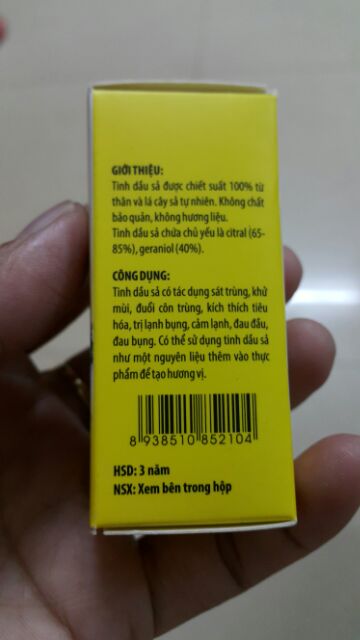 Tinh dầu sả nguyên chất Cầu Bình An 30ml