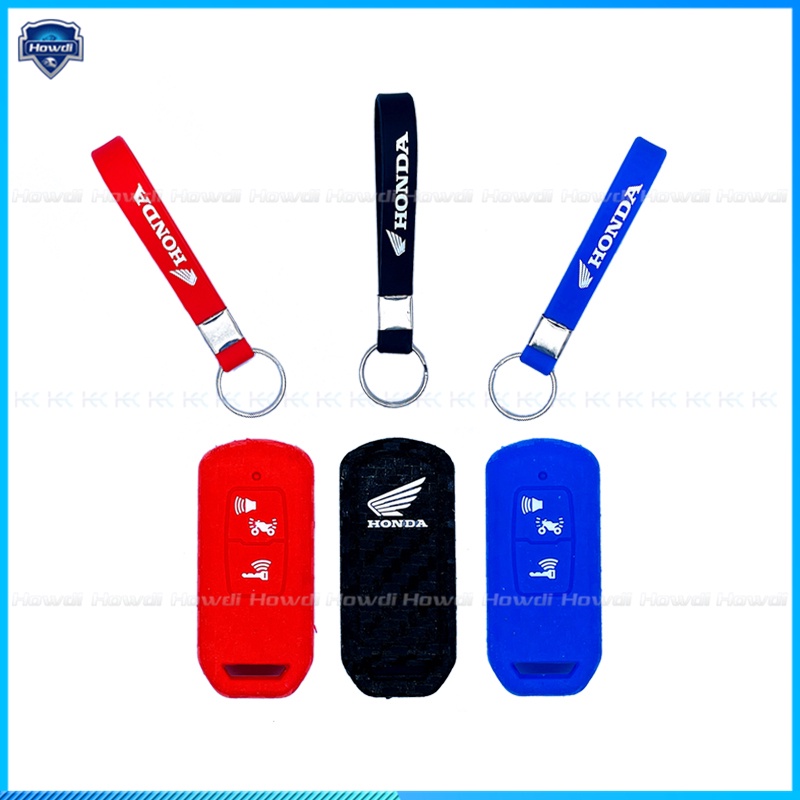 ☆Độc Quyền☆Vỏ Silicone Sợi Carbon Bảo Vệ Chìa Khóa Cho Xe Hơi honda Pcx-160 Pcx160-with Logo