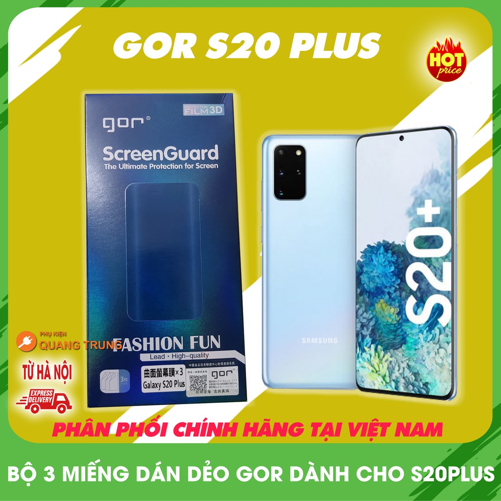 Bộ 3 miếng dán dẻo Gor dành cho S20 plus