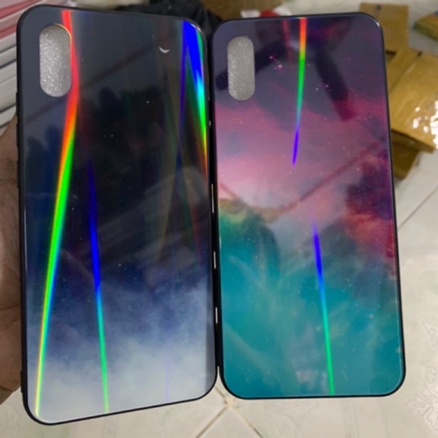 Ốp lưng xiaomi Redmi 9A kiểu kính dạ Quang lấp lánh