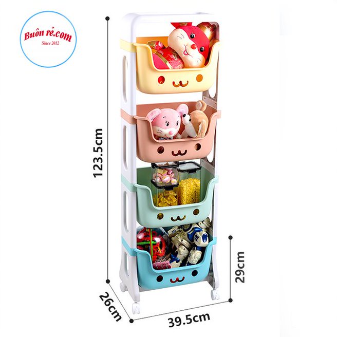 Kệ hình gấu HOKORI nhựa Việt Nhật (MS: 5576) đa năng – Kệ gấu HOKORI có bánh xe di chuyển  01515