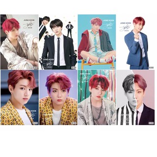 Poster BTS Jungkook Thiệp 8 Tấm thiết kế độc đáo in ảnh thần tượng