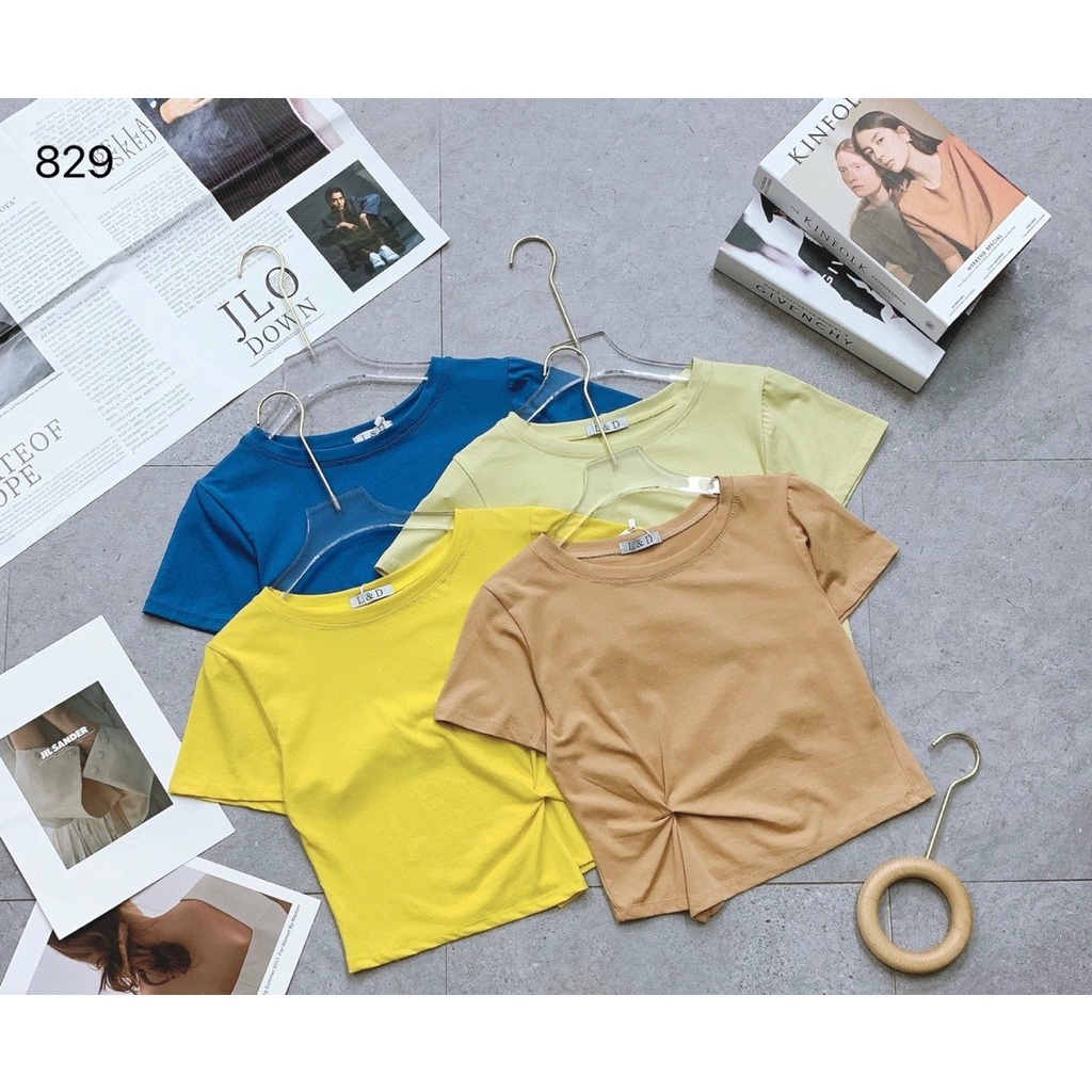 Áo  thun Crop Top Cho Nữ Áo kiểu Dáng Ôm Ngắn Tay  Phong Cách Hàn Quốc ( kèm ảnh chụp thật 100% )