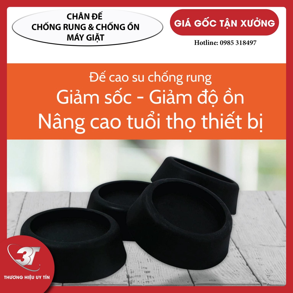 [HOT] Bộ 4 chân Chống rung chân đỡ đa năng, chống rung máy giặt máy sấy kiểu mới