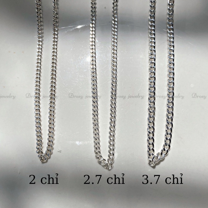 Dây chuyền họng phay bạc chuẩn bạc ta dành cho bé yêu