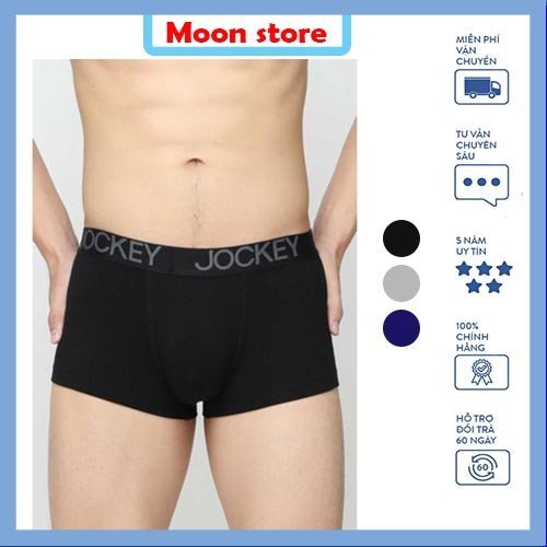 Quần lót nam Đai Trơn cotton 4 chiều sịp đùi boxer 1 quần-JOCKEY MST37003