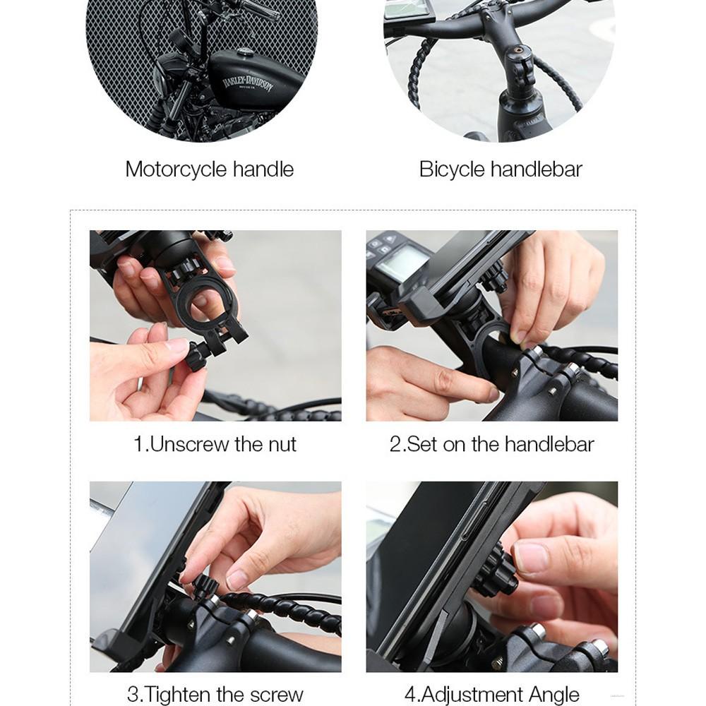 Anti Shake 360-degree Rotation Adjustable Smartphone Mount Bracket Universal Bicycle Holder Bike Handlebar Mobile Phone Holder S coldwind.vn