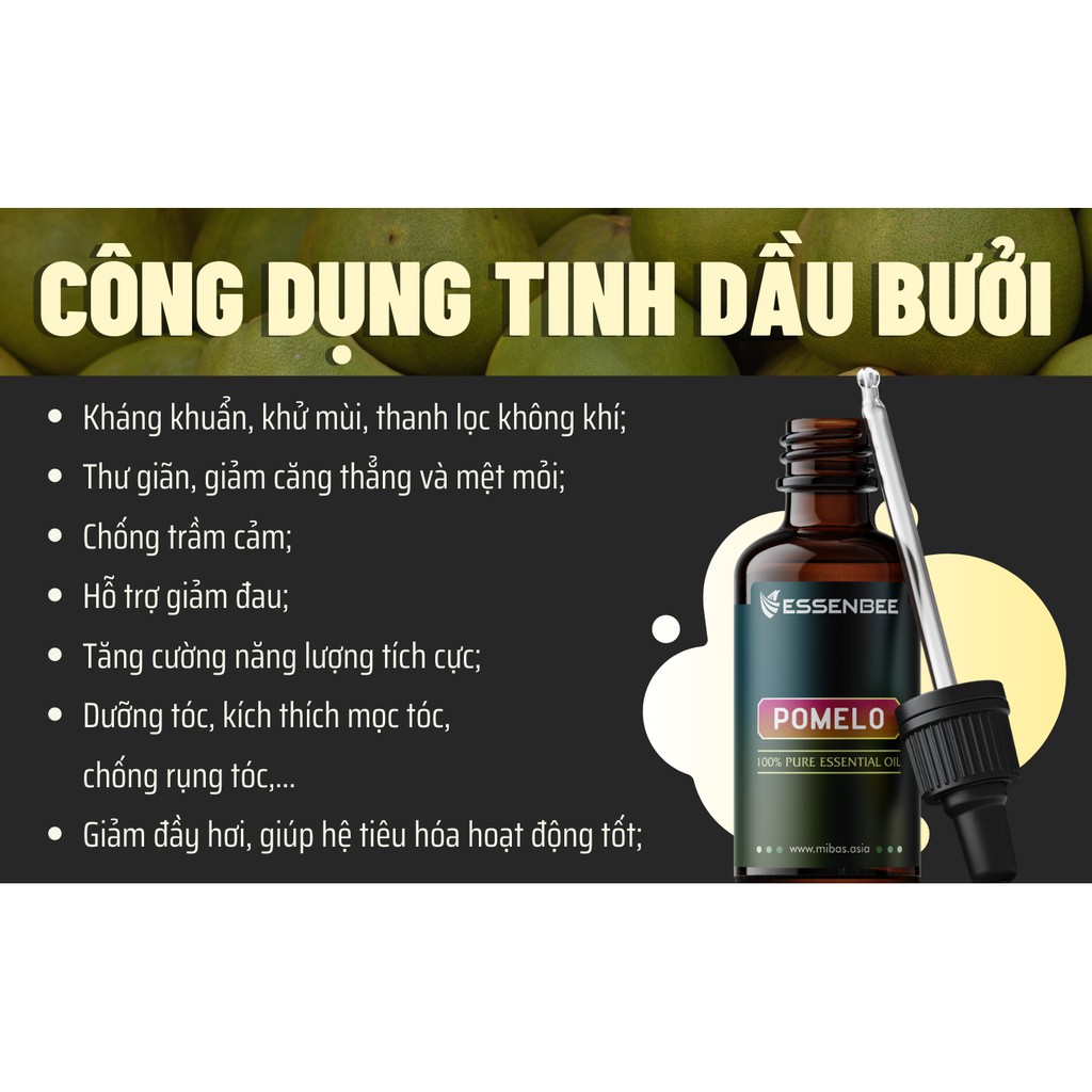 Tinh dầu Bưởi xanh (Pomelo) - Essenbee – 30ml