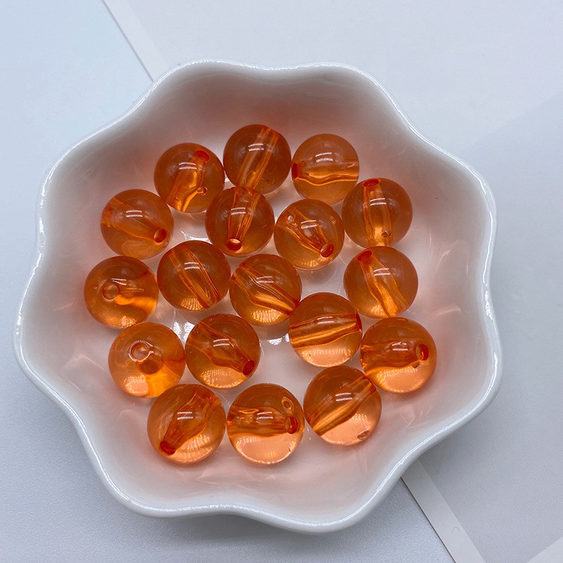 Set 50 Hạt Xâu Chuỗi Bằng acrylic Trong Suốt 10mm 12mm Làm Trang Sức Thủ Công