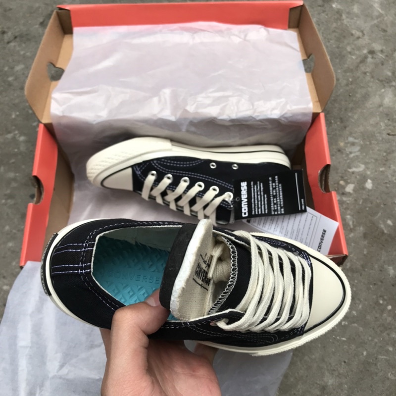 Giày Thể Thao Con ver.se đen trắng thấp nam nữ