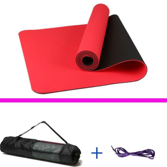 [XẢ HÀNG]Thảm Tập Yoga TPE 6mm 2 Lớp Đại Nam Sport + Tặng Kèm Túi Và Dây Buộc