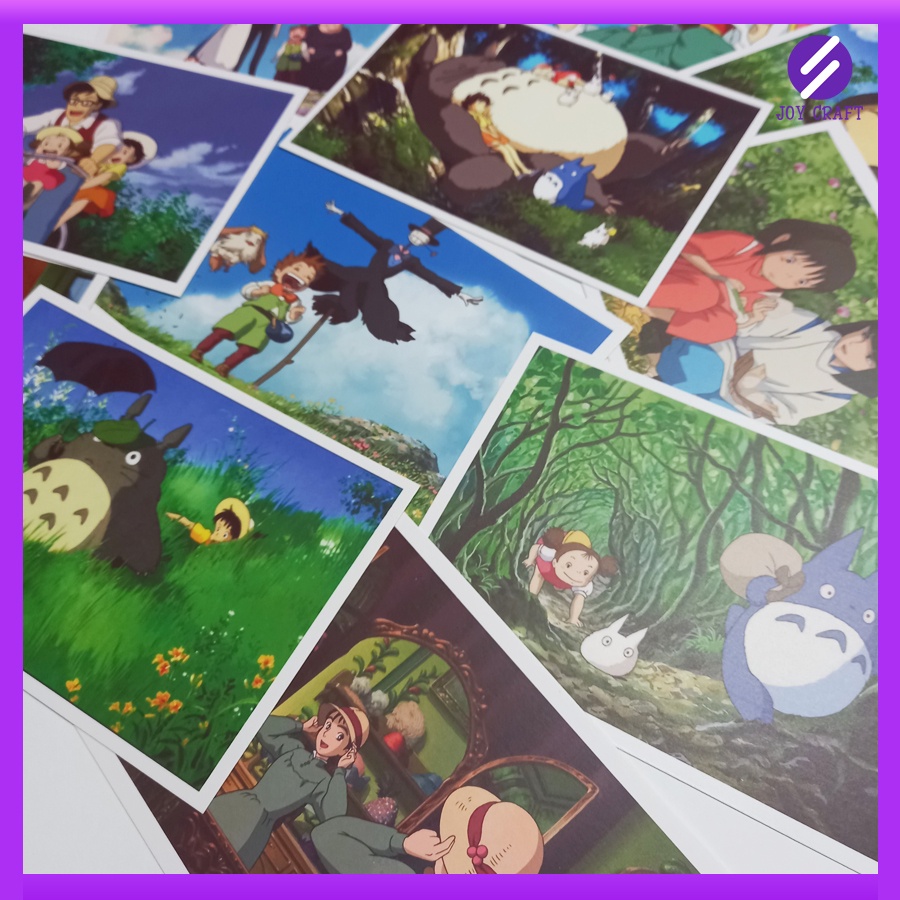 Set 20 tấm postcard ghibli size A6 trang trí nhà cửa, góc học tập - Văn phòng phẩm X.JOY