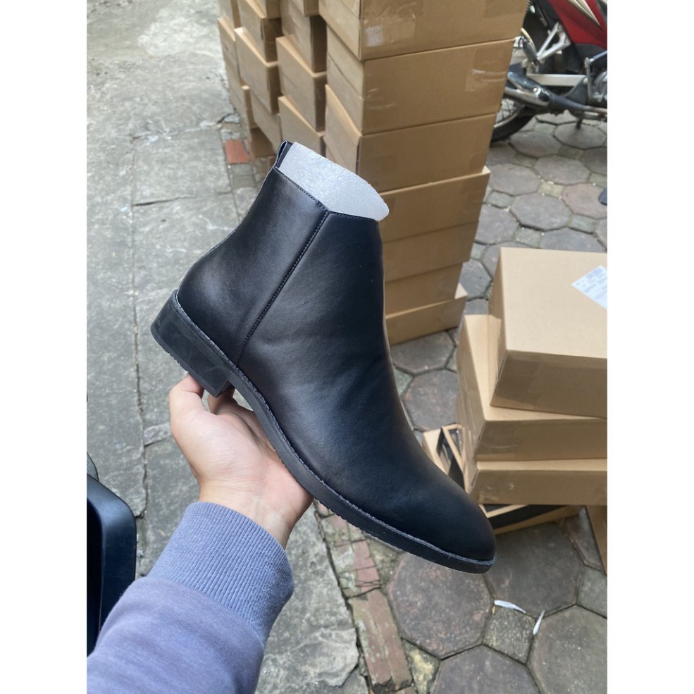 Giày Zip boots chất liệu da bò thời trang nam phong cách thanh lịch | BigBuy360 - bigbuy360.vn