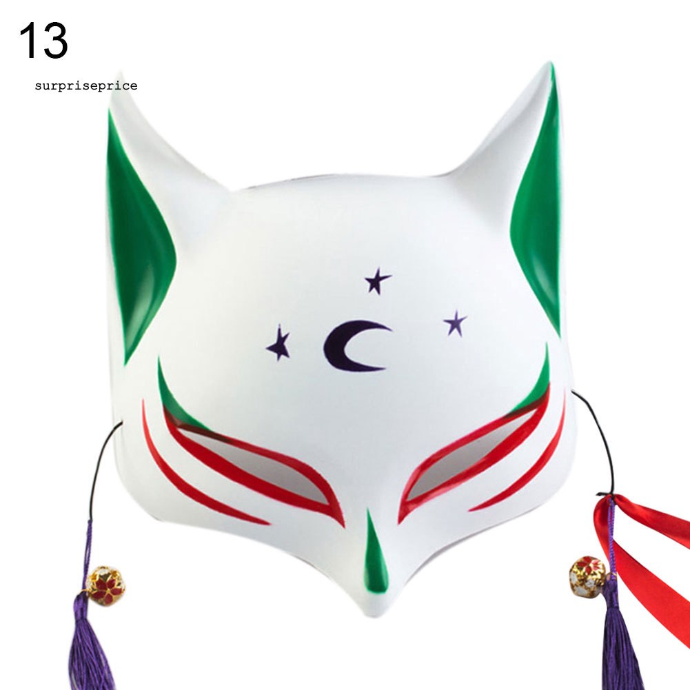 [Ready Stock] PVC Fox Hand-painted Half Face Mask Masquerade Party Dress up Cosplay Costume