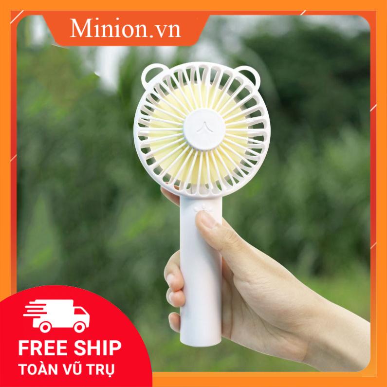 Quạt Mini cầm Tay Mini Tai Gấu cho trẻ - để bàn văn phòng.