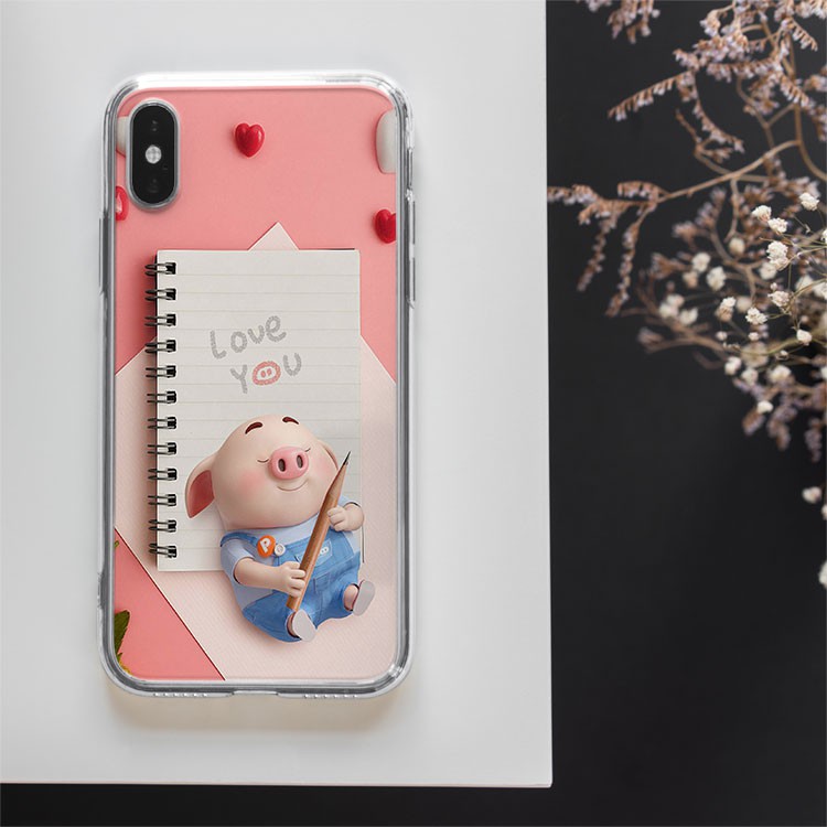 Ốp lưng lợn con tỏ tình Iphone 7/7Plus/8/8Plus/X/Xs/Xs Max/11/11 Promax/12/12 Promax PIG20210033