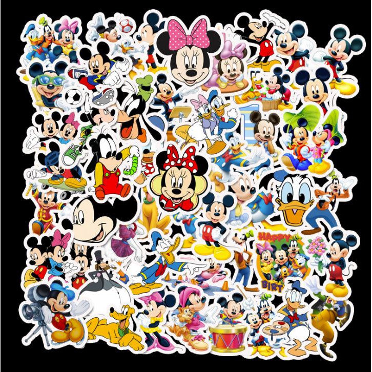 Sticker MICKEY MOUSE nhựa PVC không thấm nước, dán nón bảo hiểm, laptop, điện thoại, Vali, xe,  Cực COOL#26