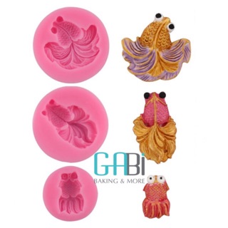Khuôn fondant silicon cá vàng (nhiều cỡ)