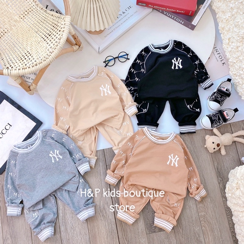 Bộ bé trai,Bộ dài tay nờ y bo viền cho bé 8-20kg